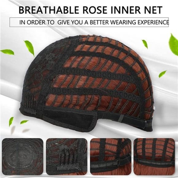 AUBURN Short Wavy Wig with Bangs for Women - Picture 4 of 5